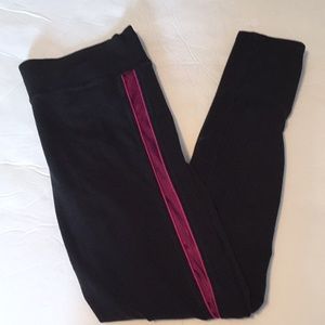 Aerie slim gym skinny black leggings w/ stripe